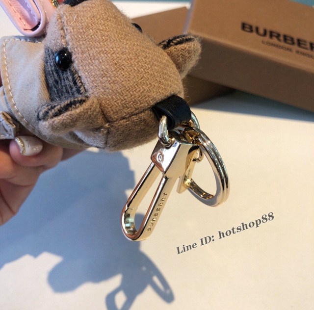 BURBERRY專櫃新款代工廠小熊掛件 巴寶莉風衣熊泰迪熊鑰匙扣掛件 mmyj2704